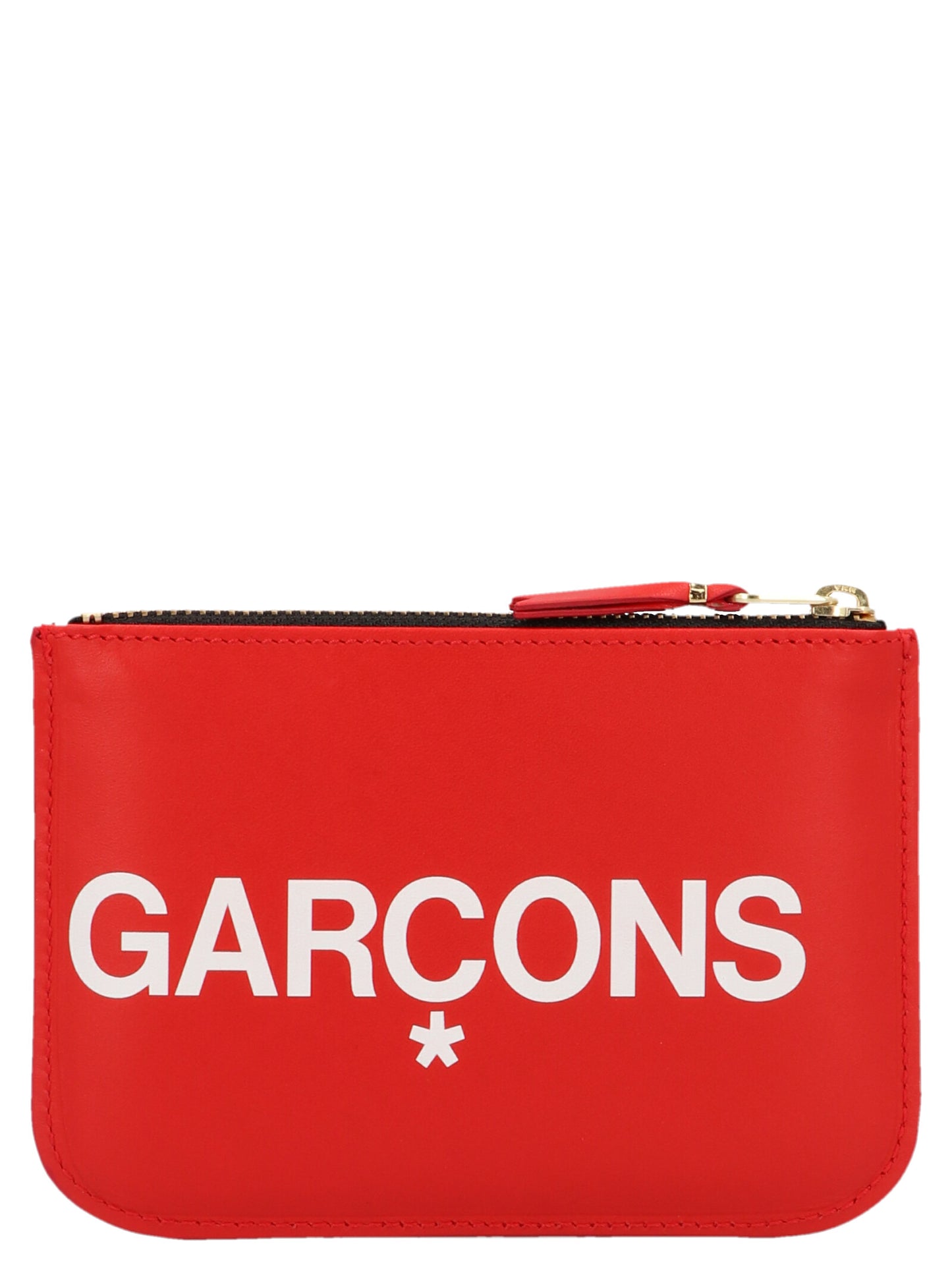 Cardholder Card Case by Comme Des Garçons for women in bos taurus calfskin leather multicolor, red & print features a polished Huge Logo Bos Taurus Calfskin Leather Cardholder Card Case design with polished card-organization.
