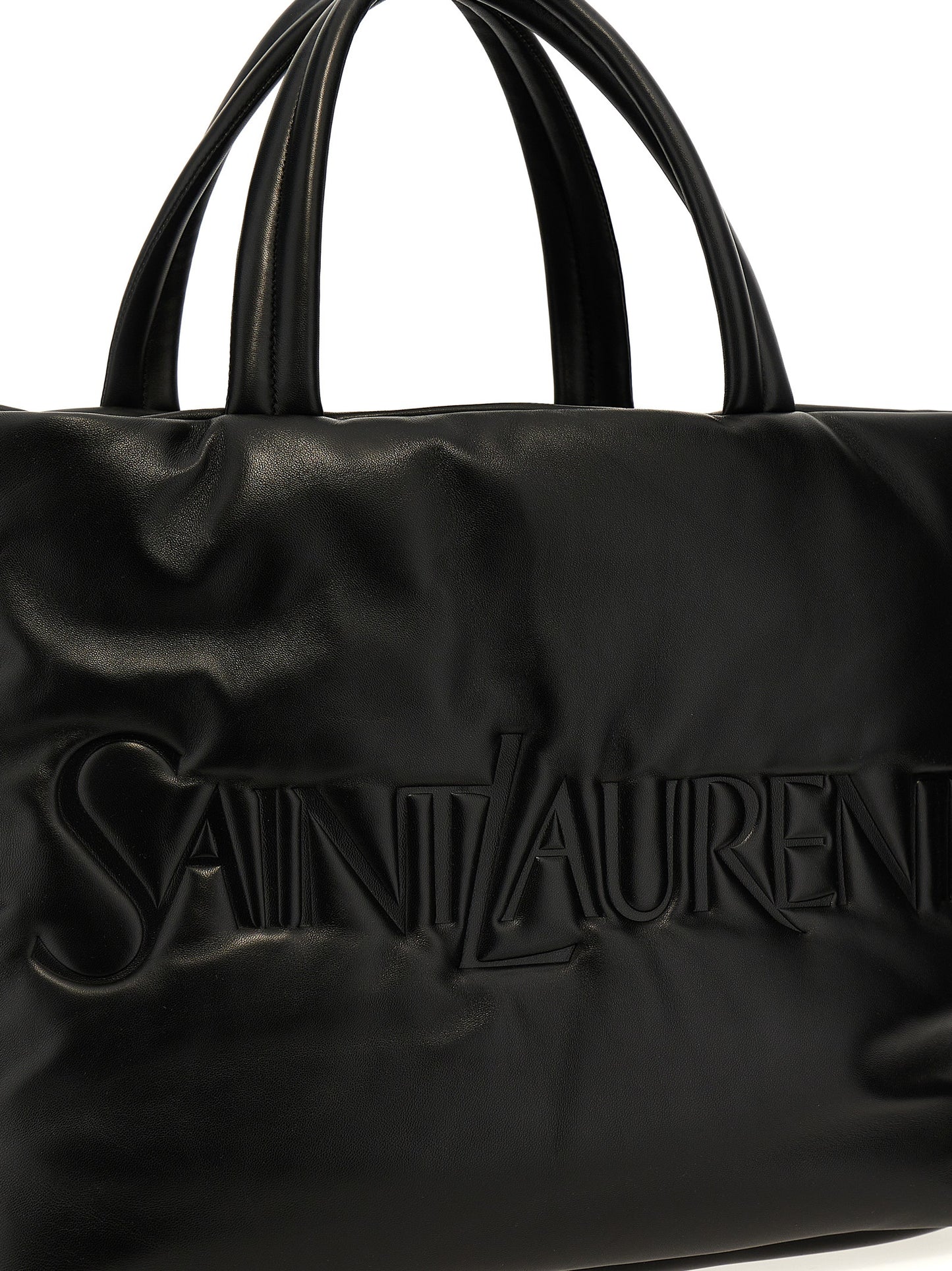 Shopper Tote Bag by Saint Laurent for unisex in nappa lamb leather black features an sumptuous Nappa Lamb Leather Shopper Tote Bag design with a secure , ample , and versatile handle for an sumptuous finish.