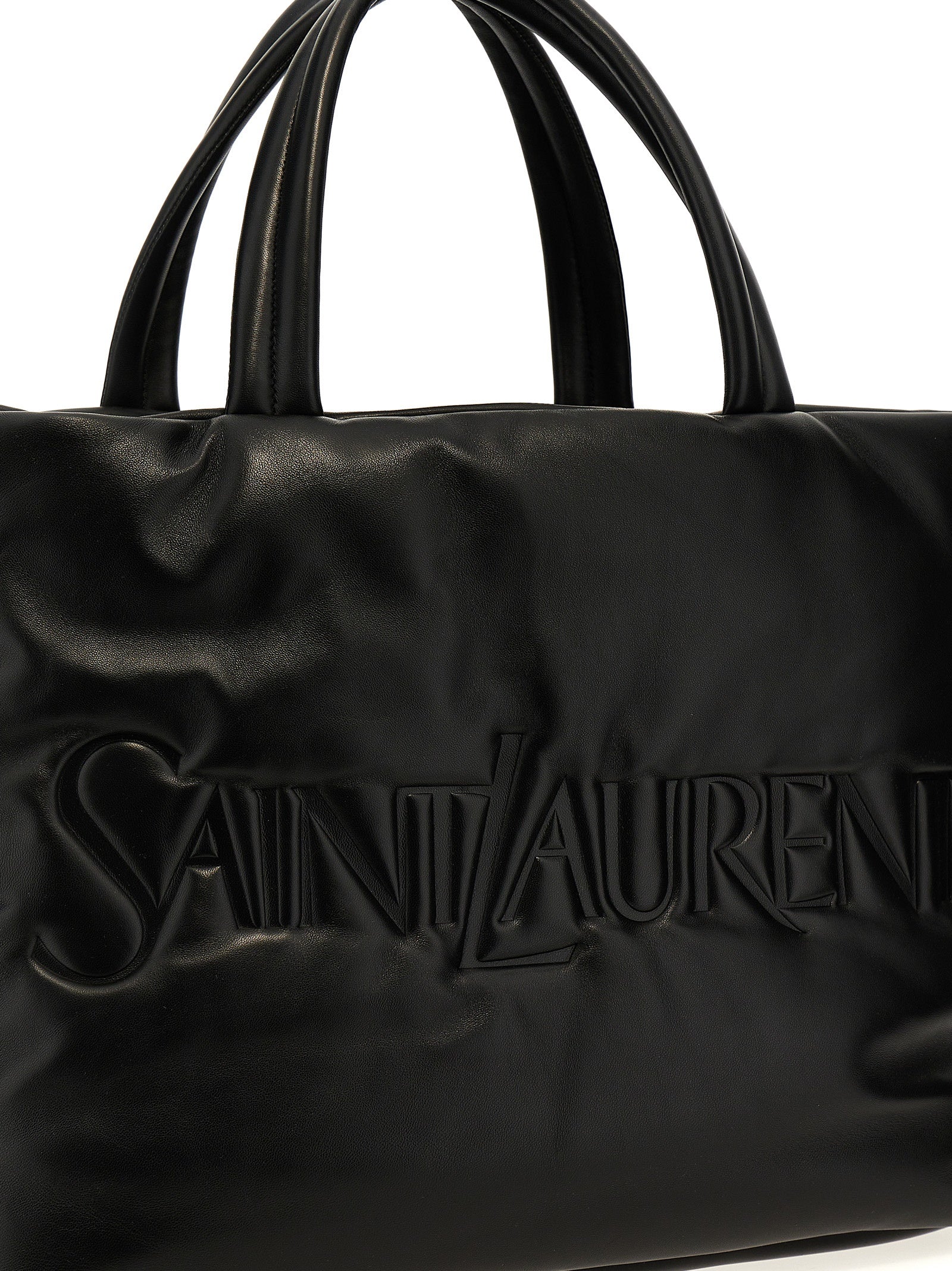Shopper Tote Bag by Saint Laurent for unisex in nappa lamb leather black features an sumptuous Nappa Lamb Leather Shopper Tote Bag design with a secure , ample , and versatile handle for an sumptuous finish.