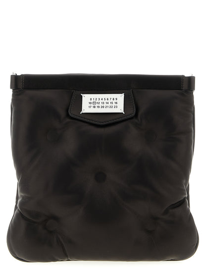 Mini 2-in-1 Shoulder & Crossbody Clutch Handbag by Maison Margiela for women in nappa lamb leather black & signature features a versatile chic silhouette, meticulously detailed with a secure magnetic, ample , and versatile crossbody-strap, shoulder-strap & adjustable-strap.