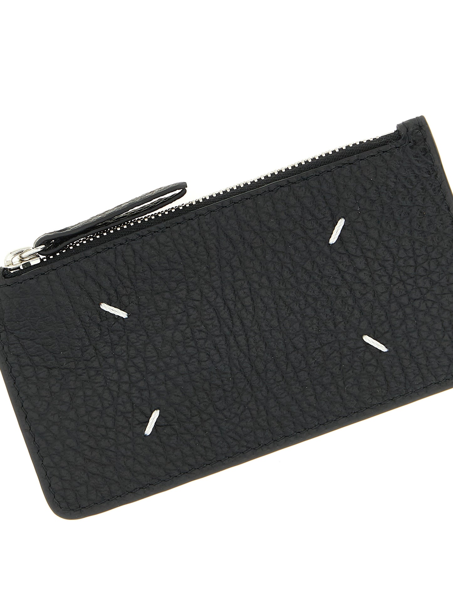 Cardholder Card Case by Maison Margiela for women in calfskin leather black features a sleek silhouette, showcasing the sleek design of the Calfskin Leather Cardholder Card Case with functional card-organization for a premium look.