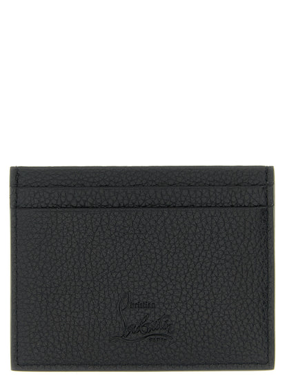 Cardholder Card Case by Christian Louboutin for women in calfskin leather black features a sleek silhouette, showcasing the sleek design of the Calfskin Leather Cardholder Card Case with functional card-organization for a premium look.