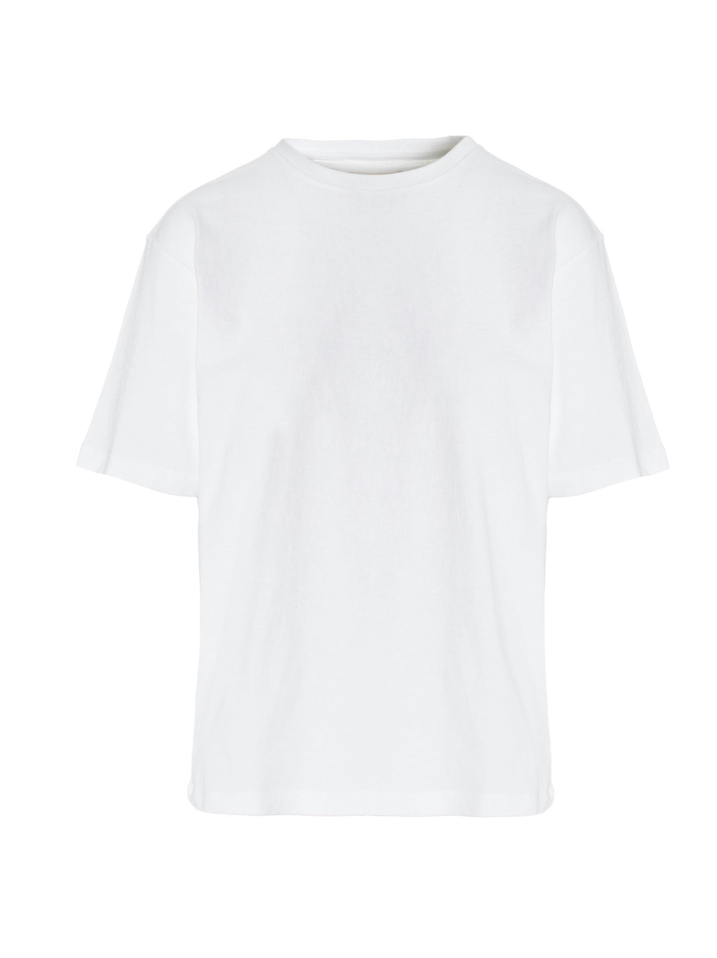 T-Shirt by Khaite for women in cotton white features a plush silhouette, showcasing a sophisticated crew neckline and for a truly plush finish.