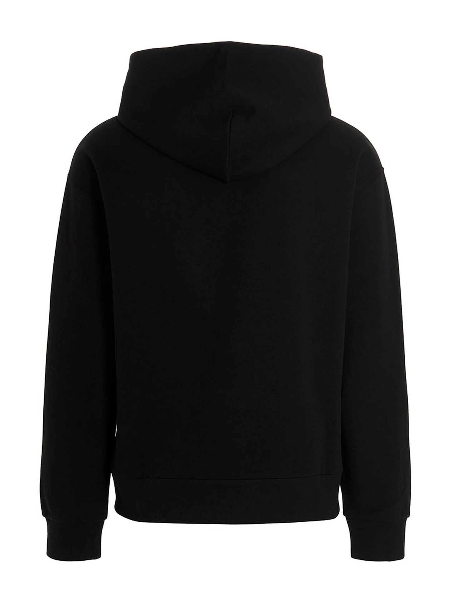 Sweatshirt Hoodie by Dolce & Gabbana for men in cotton polyester black features a authentic silhouette, showcasing a sophisticated hooded neckline and authentic detail for a refined finish.