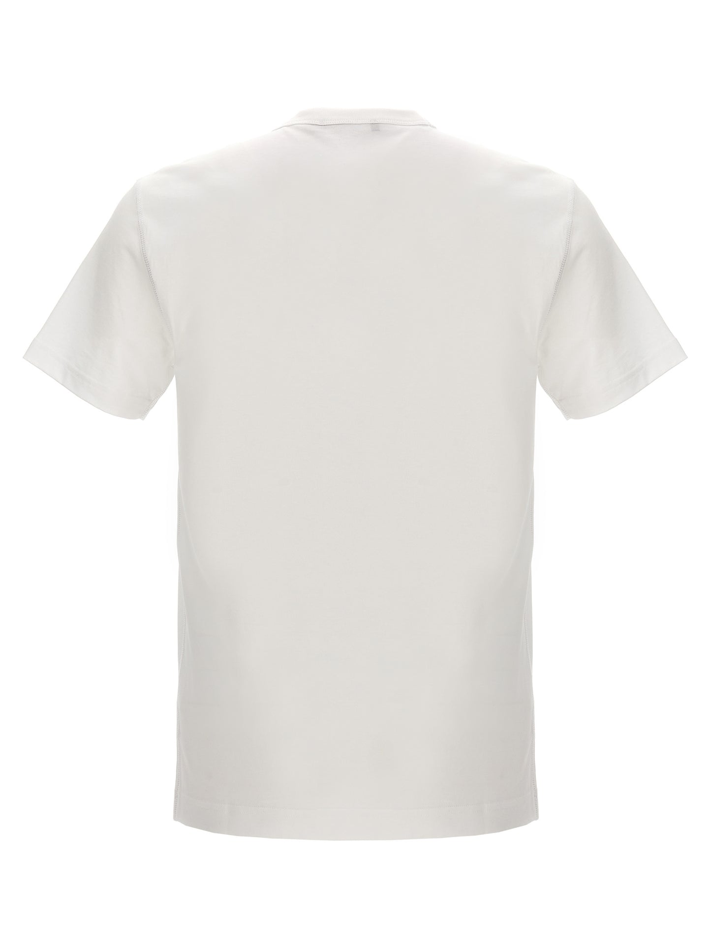 T-Shirt by Dolce & Gabbana for men in cotton white & signature showcases a chic silhouette, artfully detailed with a chic and for a chic finish.