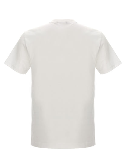 T-Shirt by Dolce & Gabbana for men in cotton white & signature showcases a chic silhouette, artfully detailed with a chic and for a chic finish.