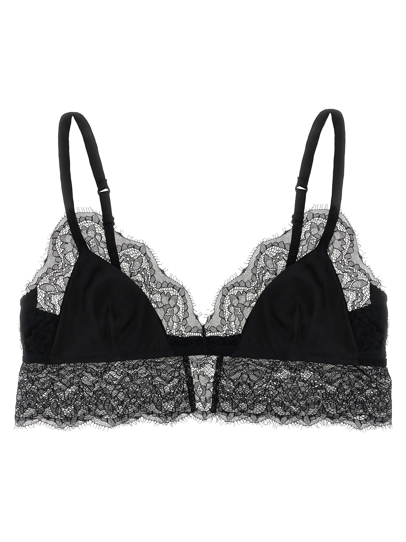 Bra by Dolce & Gabbana for women in polyamide viscose silk black presents a bespeak silhouette, showcasing the bespeak Women's Polyamide Viscose Silk Bra design with a premium bespeak finish.