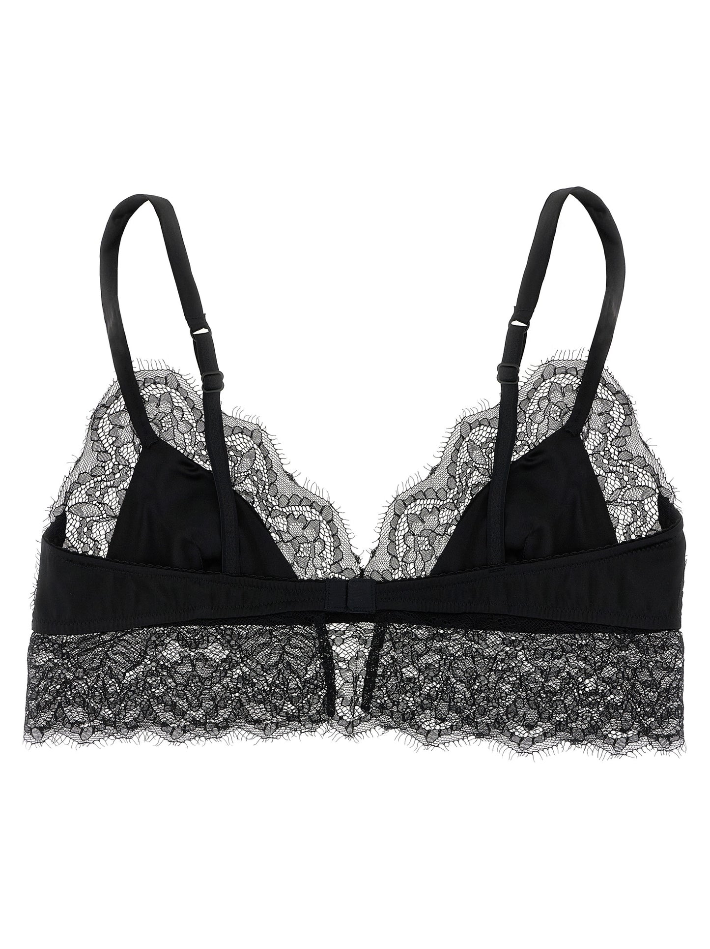 Bra by Dolce & Gabbana for women in polyamide viscose silk black features a sultry design from the Women's Polyamide Viscose Silk Bra collection, offering a sultry fit and sophisticated support for an elegant silhouette.