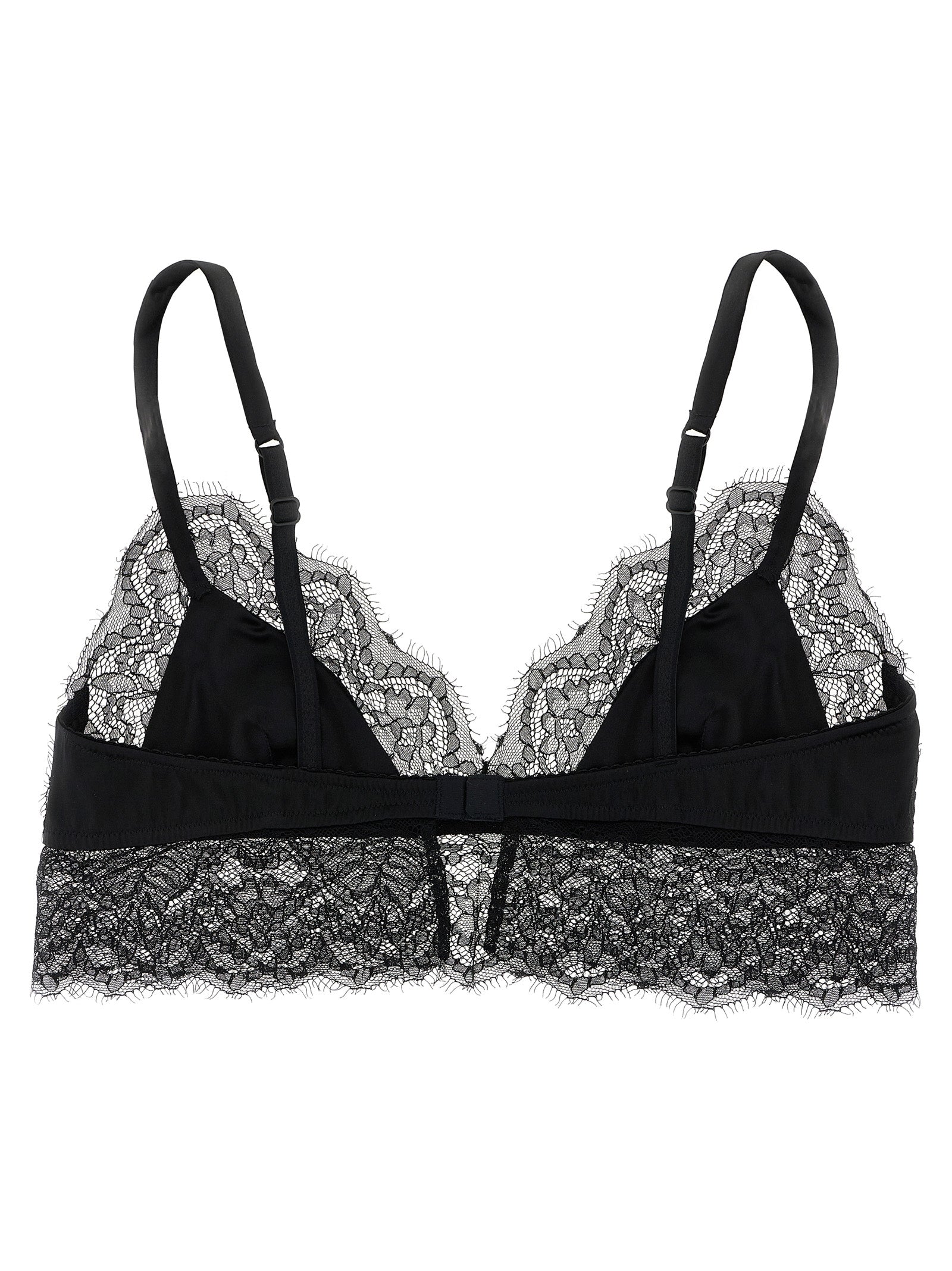 Bra by Dolce & Gabbana for women in polyamide viscose silk black features a sultry design from the Women's Polyamide Viscose Silk Bra collection, offering a sultry fit and sophisticated support for an elegant silhouette.