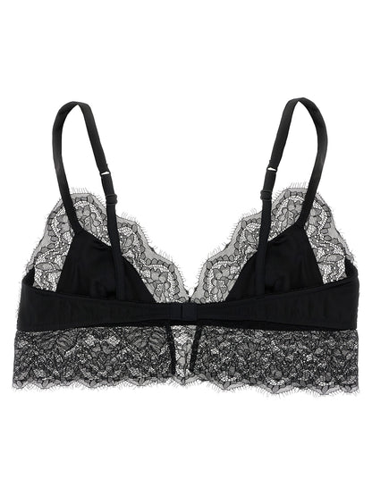 Bra by Dolce & Gabbana for women in polyamide viscose silk black features a sultry design from the Women's Polyamide Viscose Silk Bra collection, offering a sultry fit and sophisticated support for an elegant silhouette.
