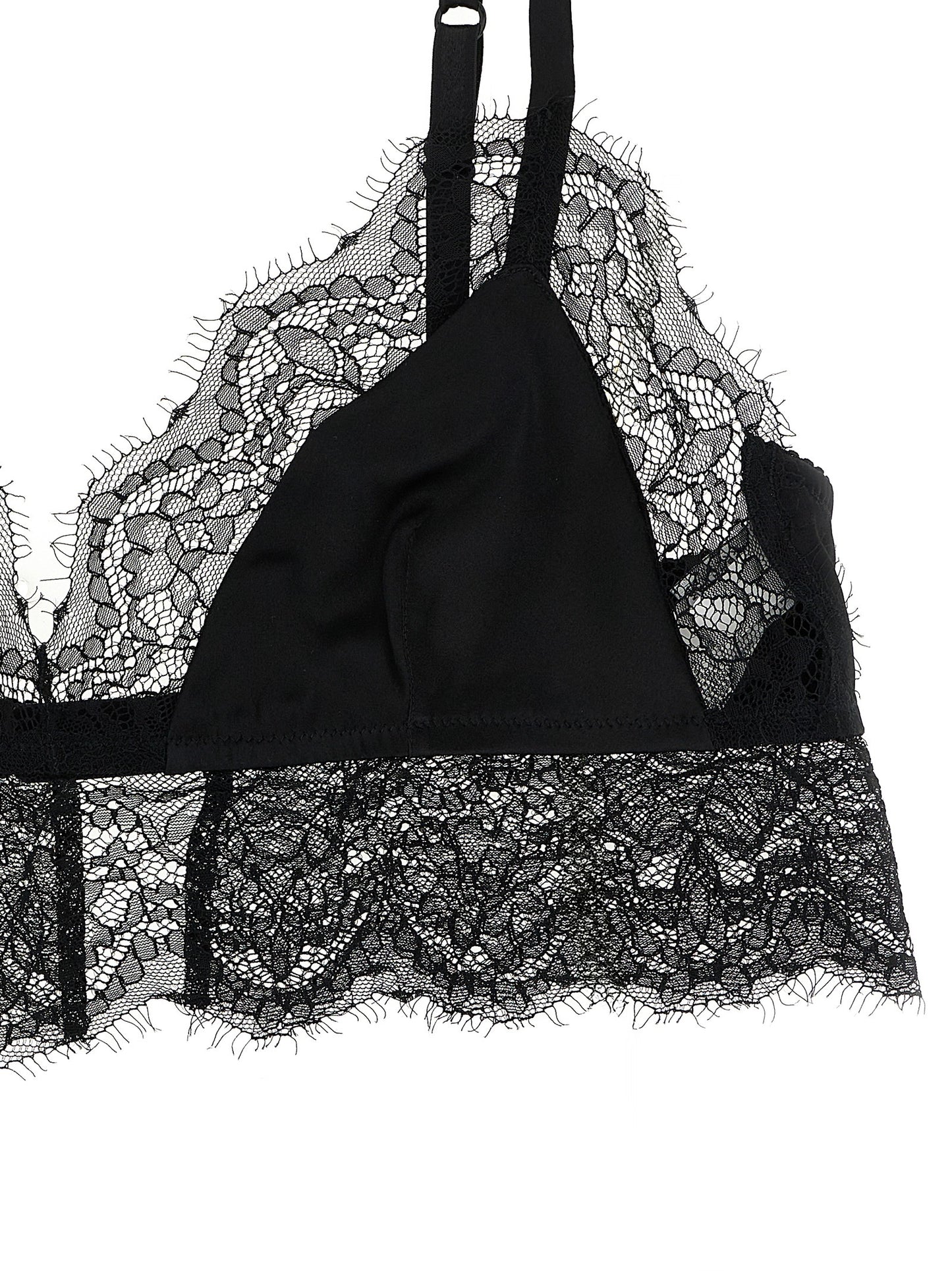 Bra by Dolce & Gabbana for women in polyamide viscose silk black features a flawless silhouette, showcasing the flawless design and intricate detailing characteristic of the Women's Polyamide Viscose Silk Bra.