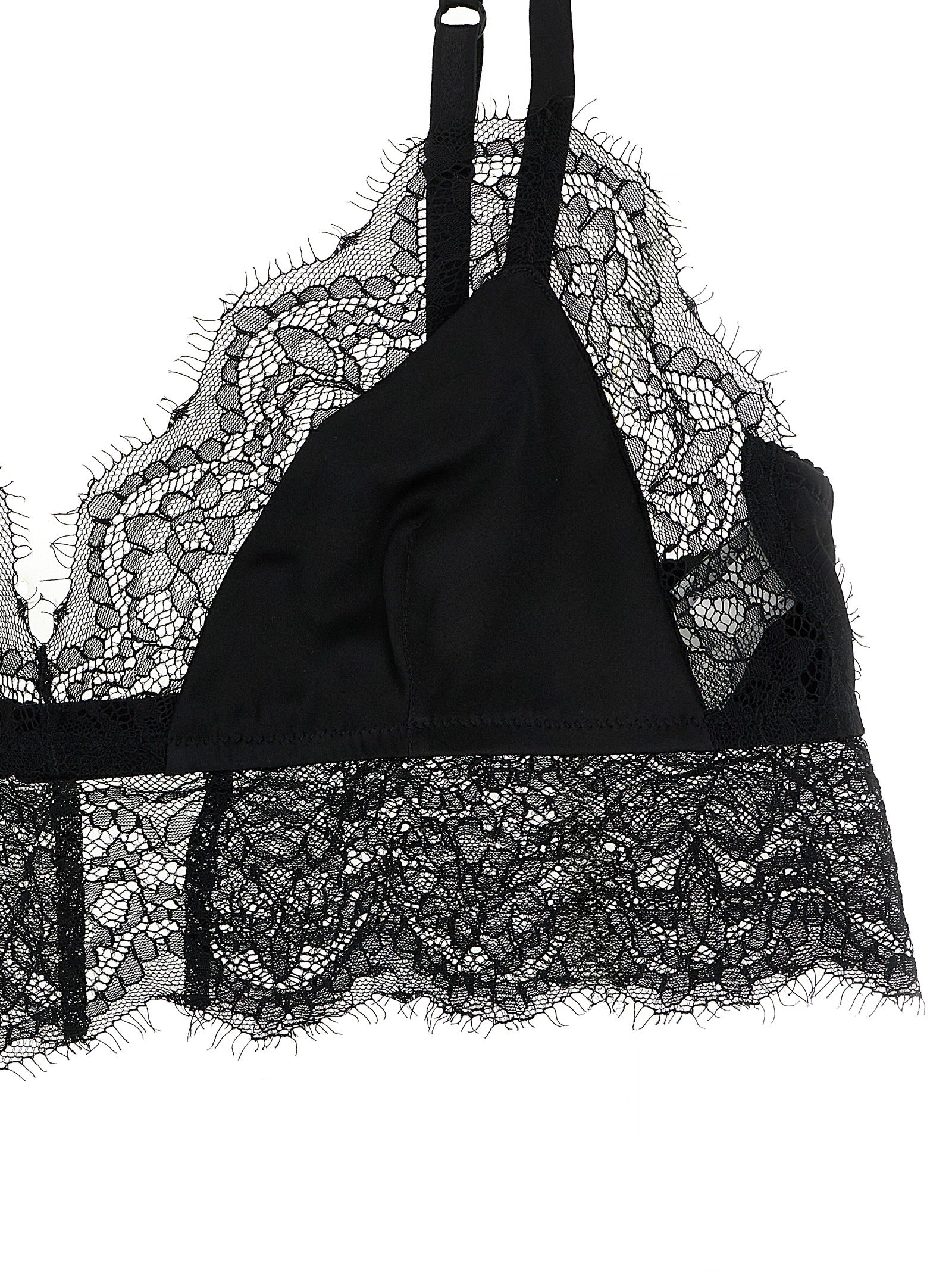 Bra by Dolce & Gabbana for women in polyamide viscose silk black features a flawless silhouette, showcasing the flawless design and intricate detailing characteristic of the Women's Polyamide Viscose Silk Bra.