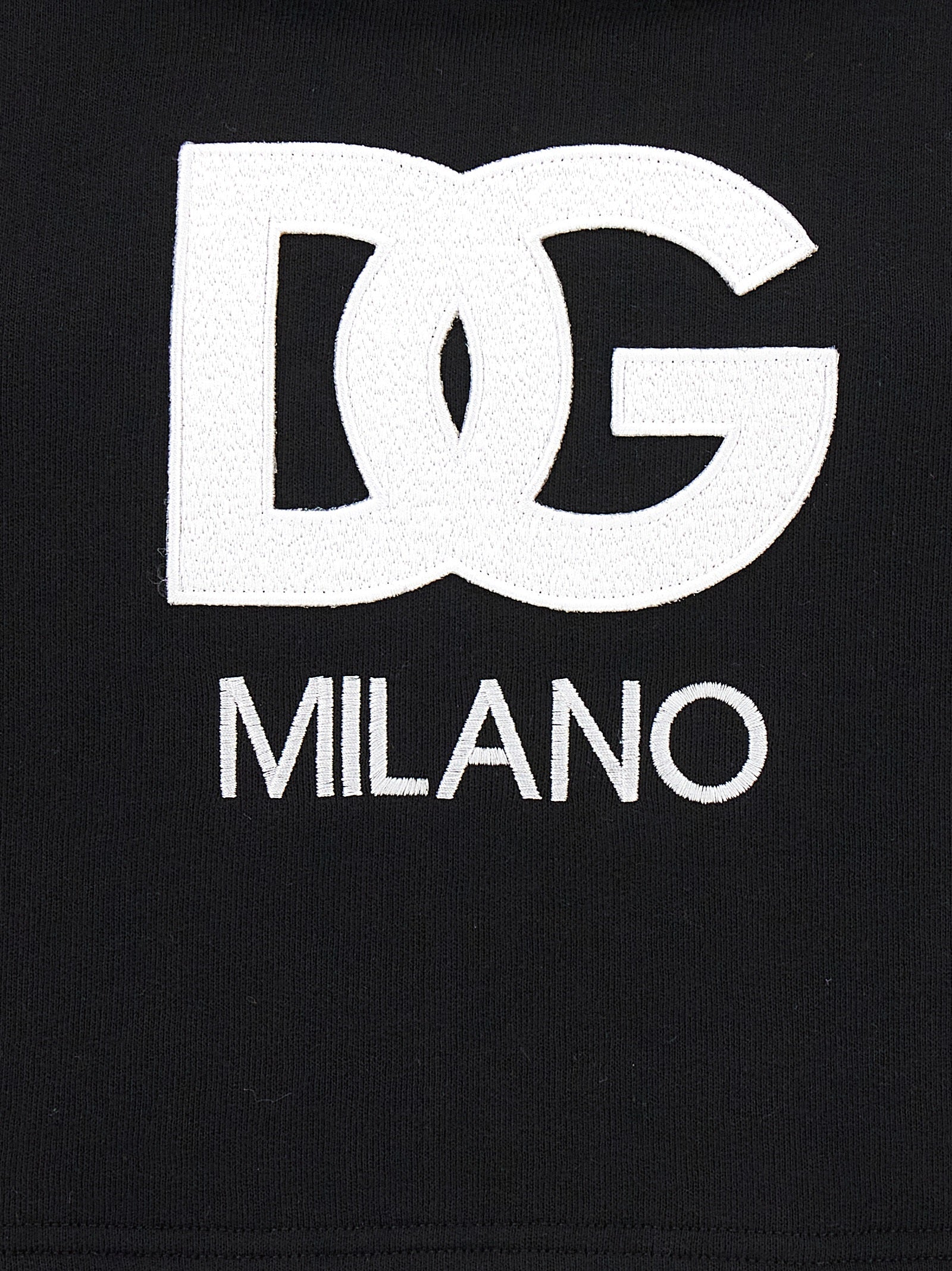Sweatshirt Hoodie by Dolce & Gabbana for women in cotton polyester black features a authentic silhouette, showcasing a sophisticated and authentic detail for a refined finish.
