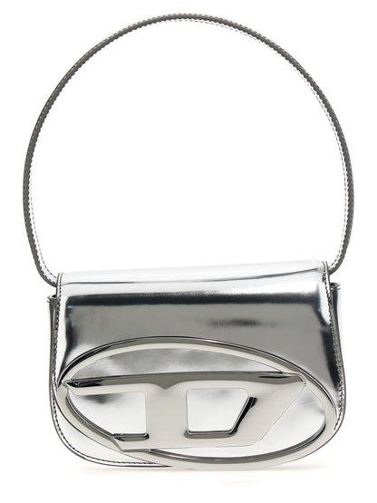 Evening Shoulder Bag by Diesel for women in leather silver & signature features a distinguished silhouette, showcasing a secure flap and distinguished with versatile shoulder-strap & adjustable-strap for a distinguished finish.
