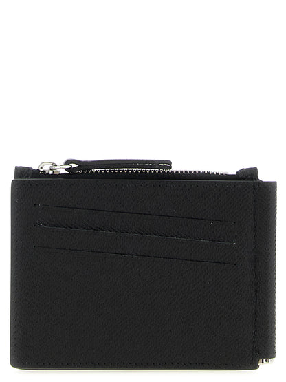 Wallet by Maison Margiela for men in leather & metal black presents a streamlined silhouette, showcasing the sophisticated design of the Leather & Metal Wallet collection with functional .