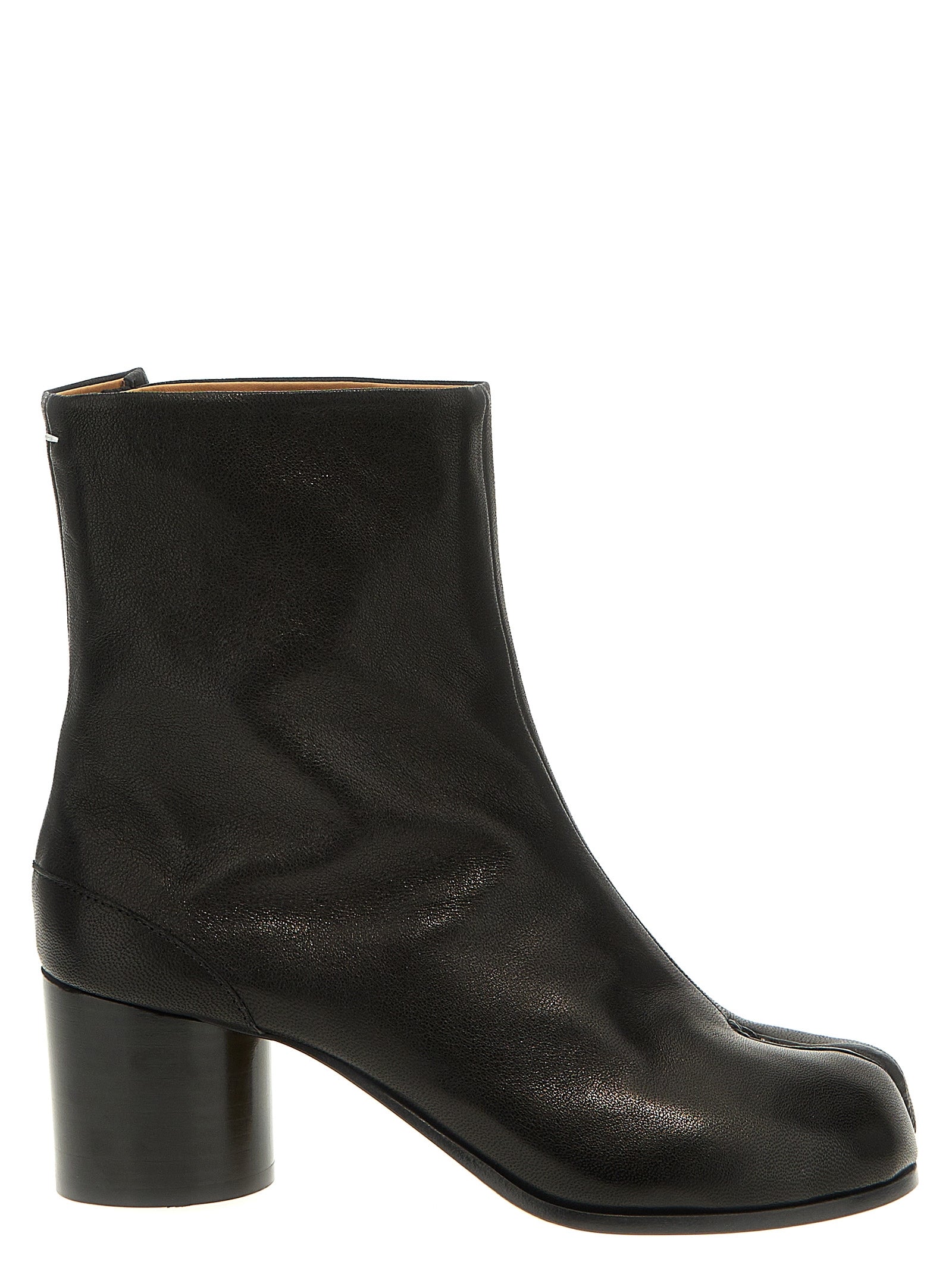 Ankle Boots by Maison Margiela for women in bos taurus calf nappa leather black & signature features an effortless chic silhouette from the Essence Women's Bos Taurus Calf Nappa Leather Ankle Boots collection, showcasing a effortless chic and refined for an effortless chic look.