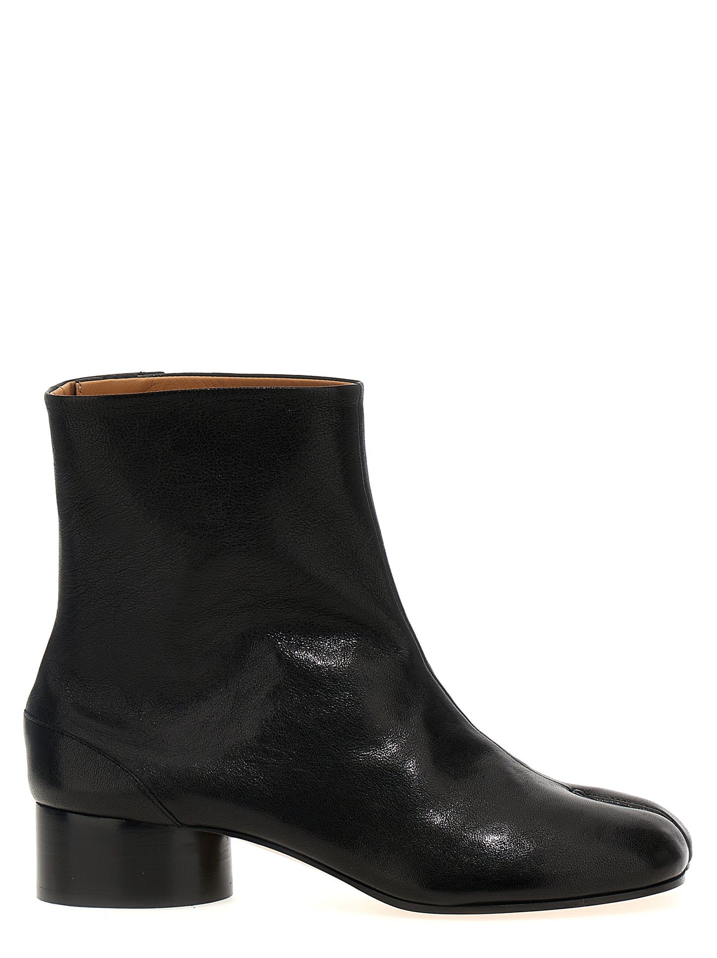 Ankle Boots by Maison Margiela for women in lamb leather black & signature showcases a impeccable silhouette as Women's Lamb Leather Ankle Boots, artfully defined by a impeccable and a impeccable .