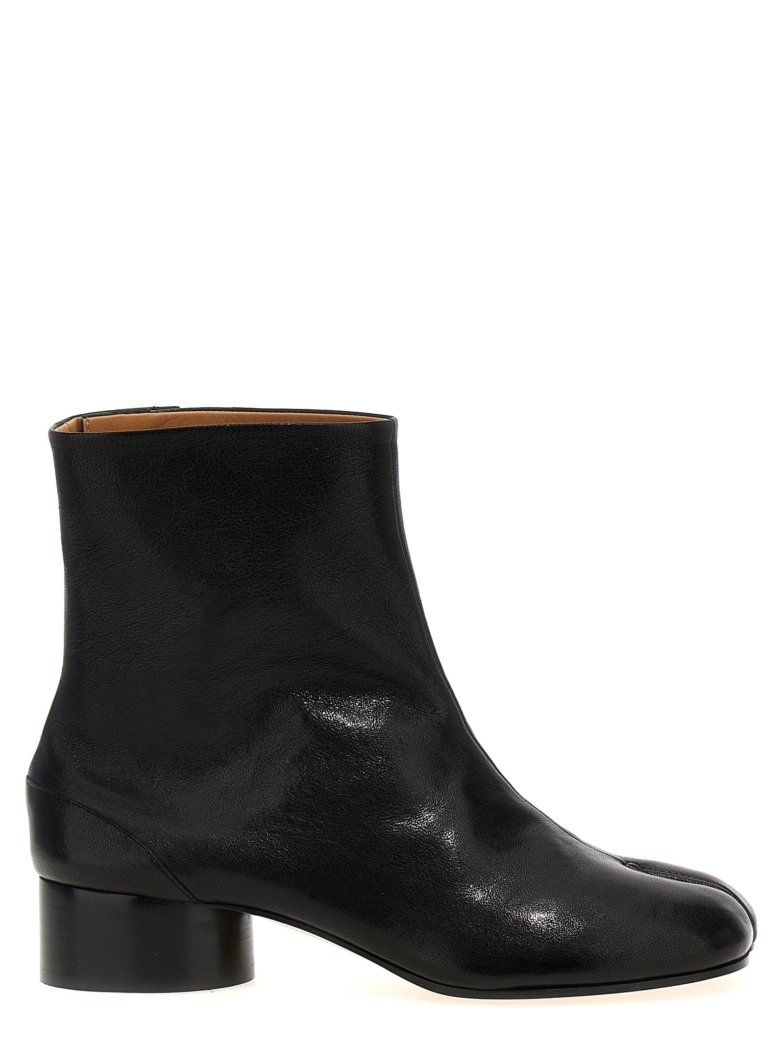 Ankle Boots by Maison Margiela for women in lamb leather black & signature showcases a impeccable silhouette as Women's Lamb Leather Ankle Boots, artfully defined by a impeccable and a impeccable .
