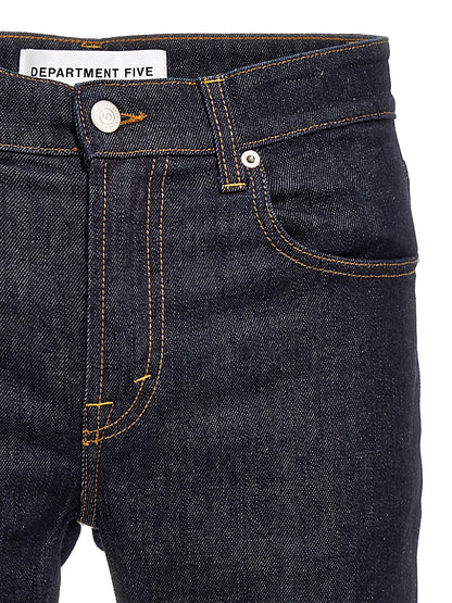 Jeans by Department 5 for men in stretch denim cotton blue presents a refined pantology silhouette, artfully defined by a refined pantology , long, and a sophisticated .