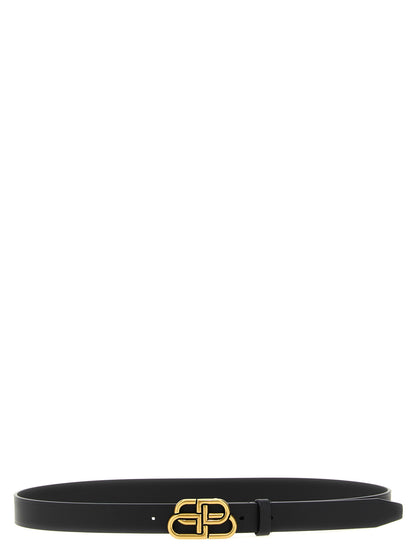 Balenciaga Black Calfskin Thin Belt