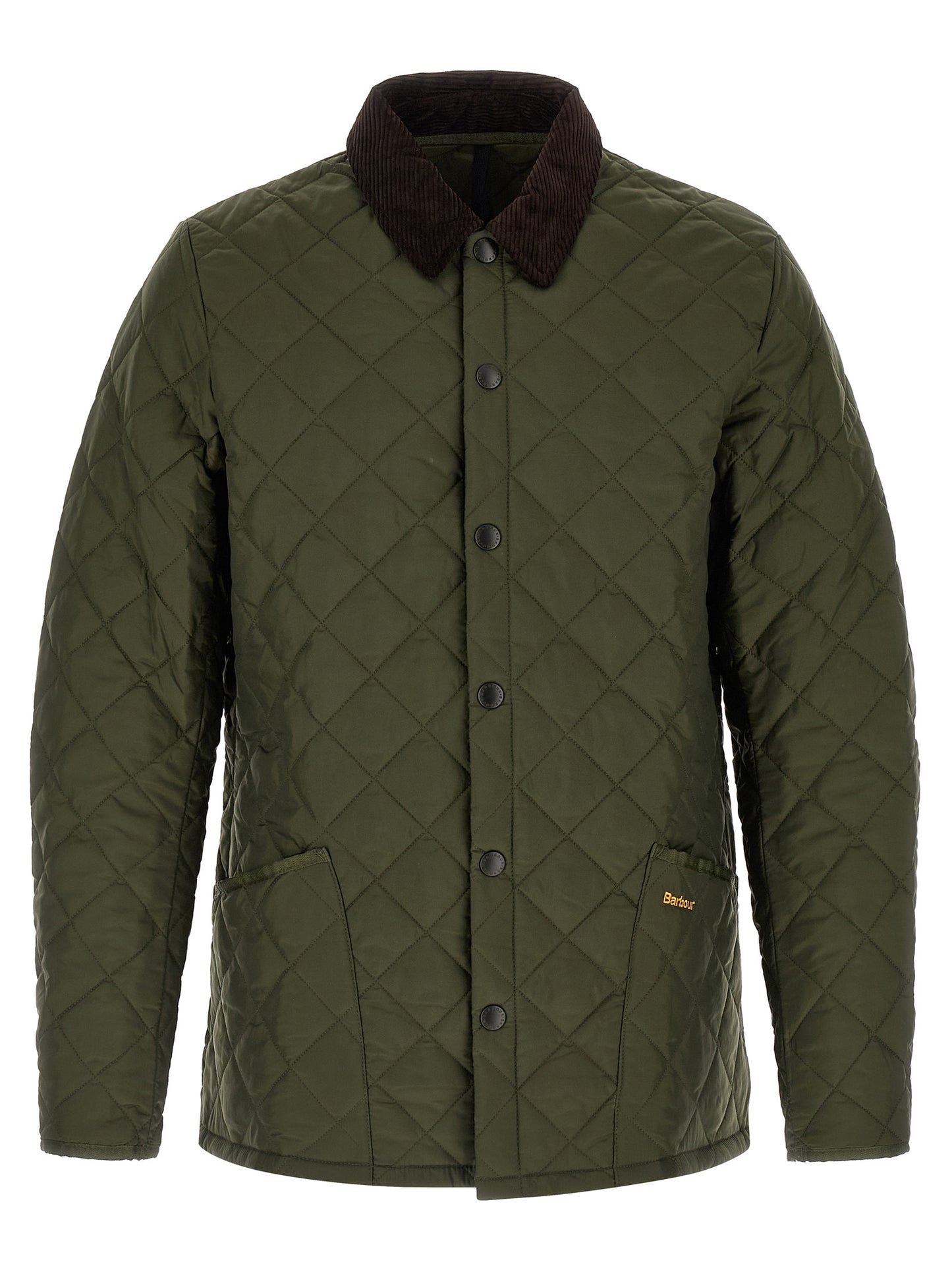 Overcoat by Barbour for men in polyamide corduroy bicolour, green & signature showcases a enveloping silhouette, detailed with distinctive windproof & pockets and a enveloping .