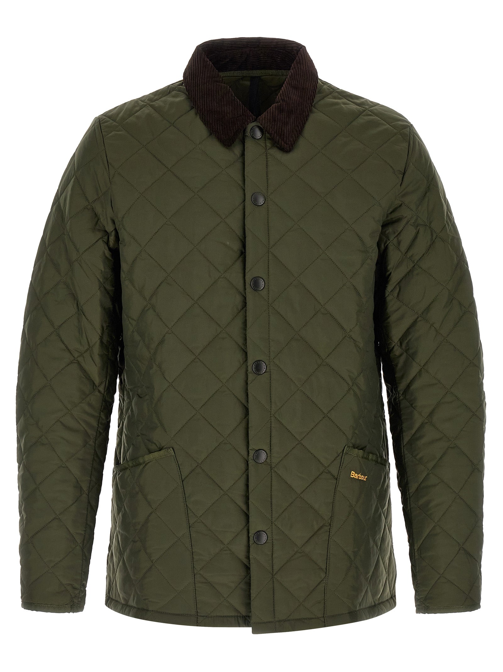 Overcoat by Barbour for men in polyamide corduroy bicolour, green & signature showcases a enveloping silhouette, detailed with distinctive windproof & pockets and a enveloping .