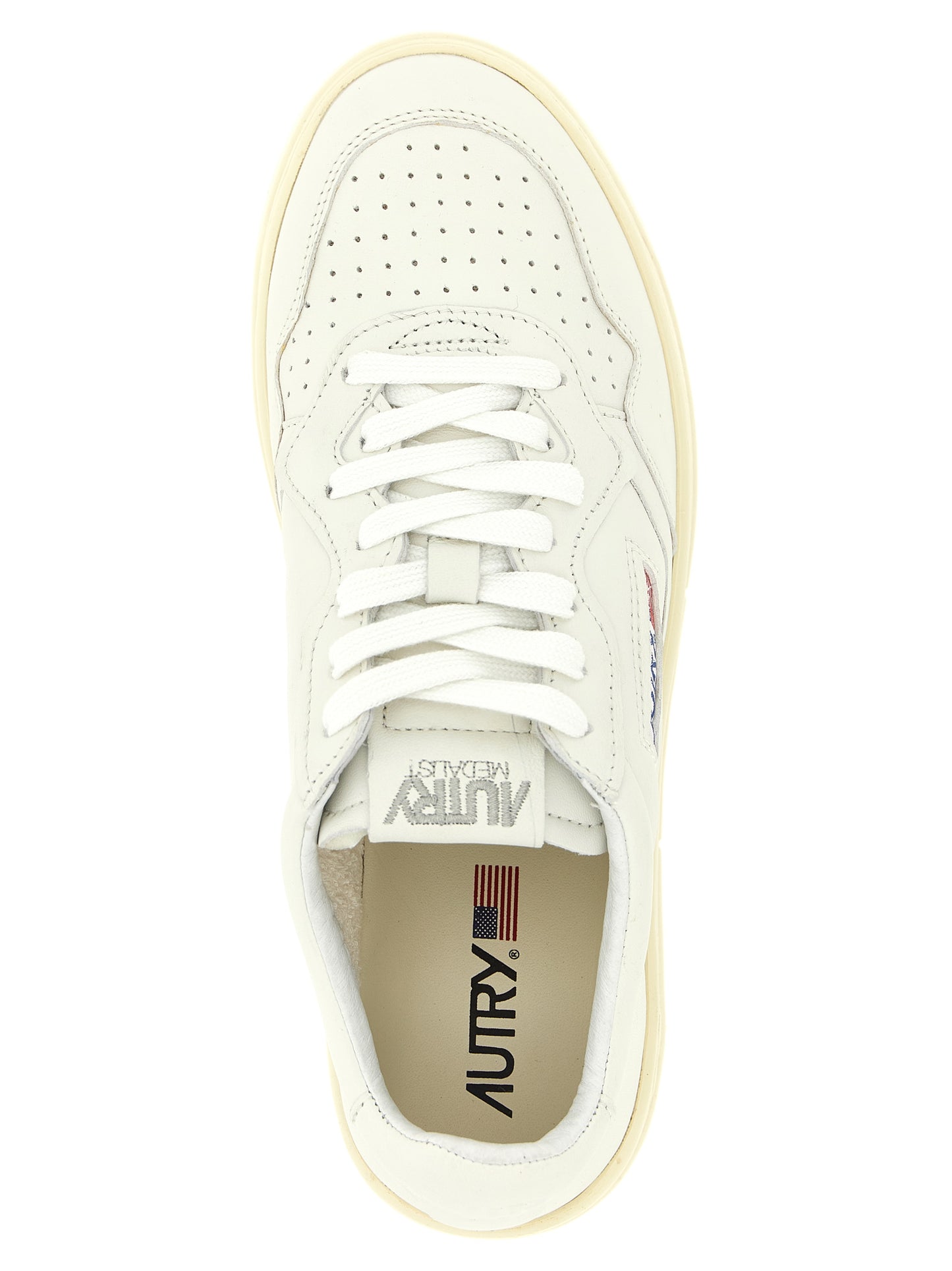 Sneakers by Autry for women in goatskin leather white features an versatile design from the Women's Low Top Goatskin Leather Sneakers collection, highlighting a versatile low-top style for a premium, high-fashion look.