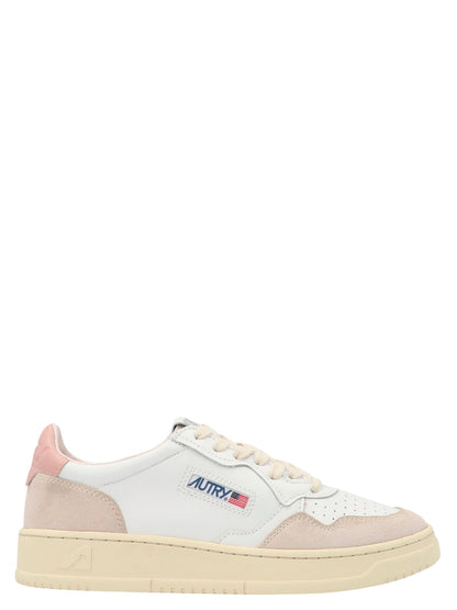 Autry Women's Fashion Nylon & Cowhide Suede Leather Sneakers - Multicolor Pink
