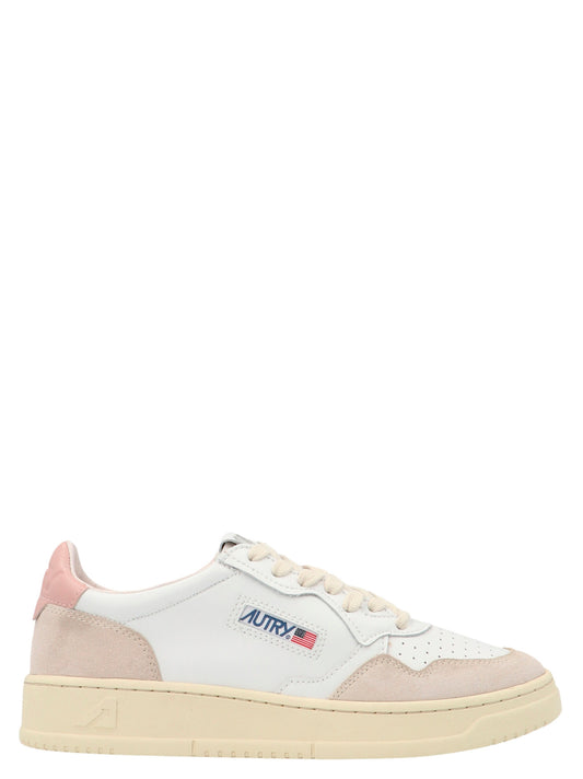 Autry Women's Fashion Nylon & Cowhide Suede Leather Sneakers - Multicolor Pink