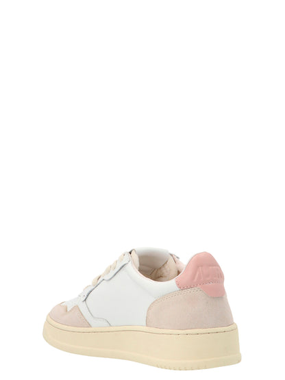 Autry Women's Fashion Nylon & Cowhide Suede Leather Sneakers - Multicolor Pink