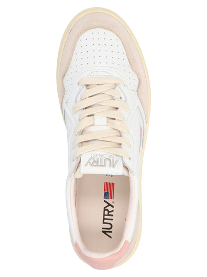 Autry Women's Fashion Nylon & Cowhide Suede Leather Sneakers - Multicolor Pink