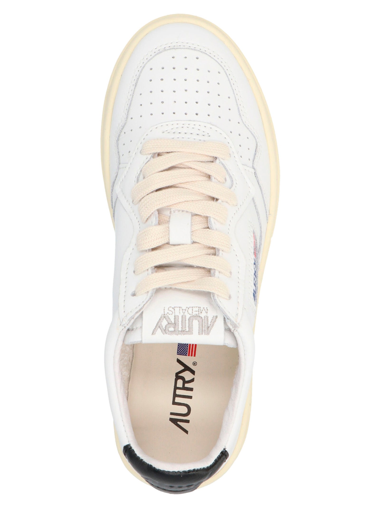 Sneakers by Autry for women in cowhide leather bicolour, black & white presents a impeccable silhouette as Women's Low Top Cowhide Leather Sneakers, expertly defined by a impeccable low-top style for a impeccable, high-fashion look.