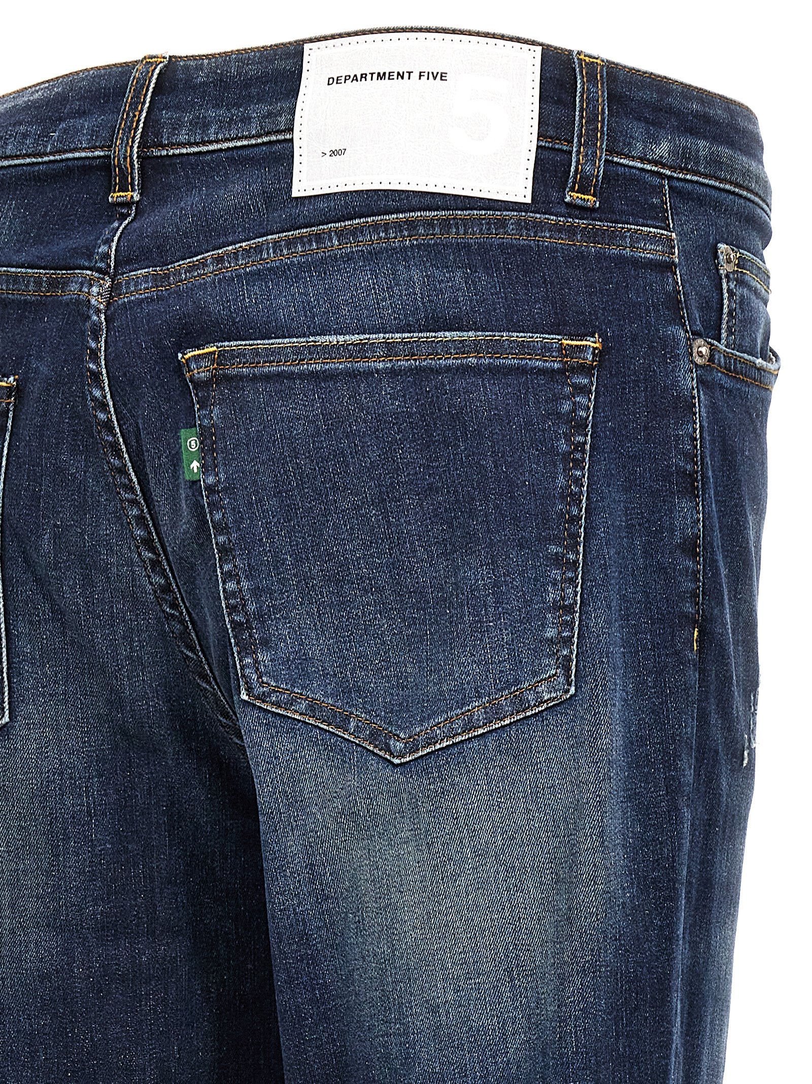 Jeans by Department 5 for men in stretch denim cotton blue features an sartorial and long with a cut for a sartorial finish.