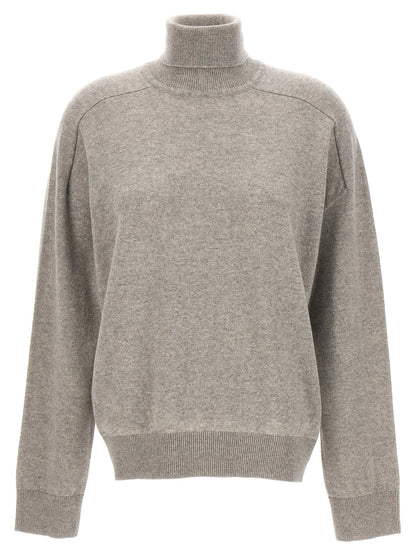 Cardigan by Armarium for women in cashmere gray features an crisp silhouette, showcasing a sophisticated and detail for a truly crisp finish.