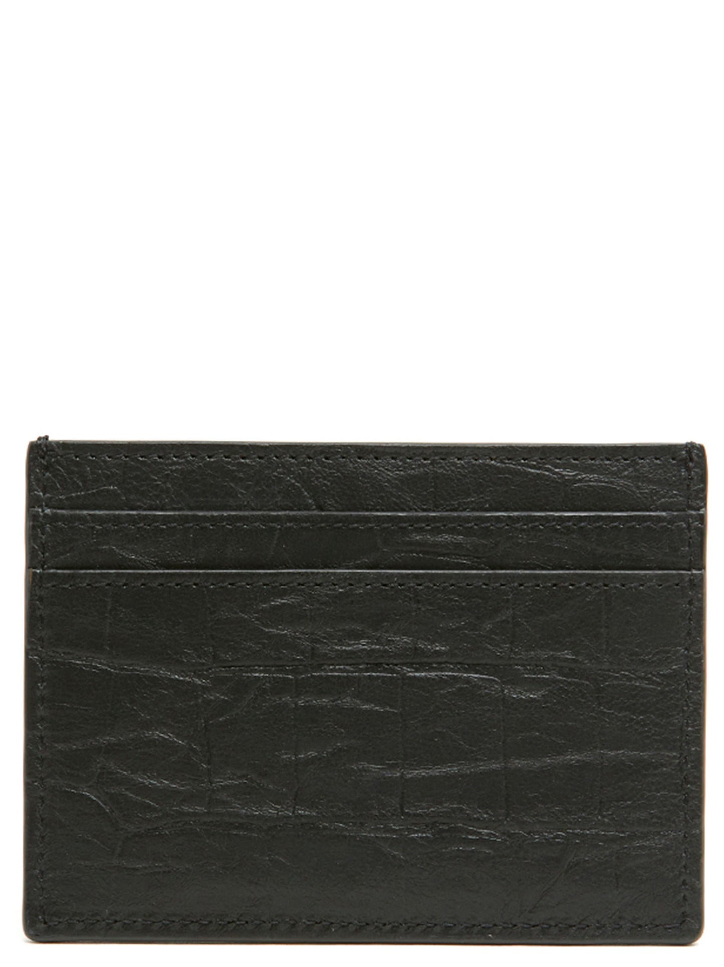 Cardholder Card Case by Saint Laurent for men in exotic skin leather black & print features an refined silhouette from the Cassandre Flash Exotic Skin Leather Cardholder Card Case collection, highlighting refined card-organization for a premium and sophisticated look.