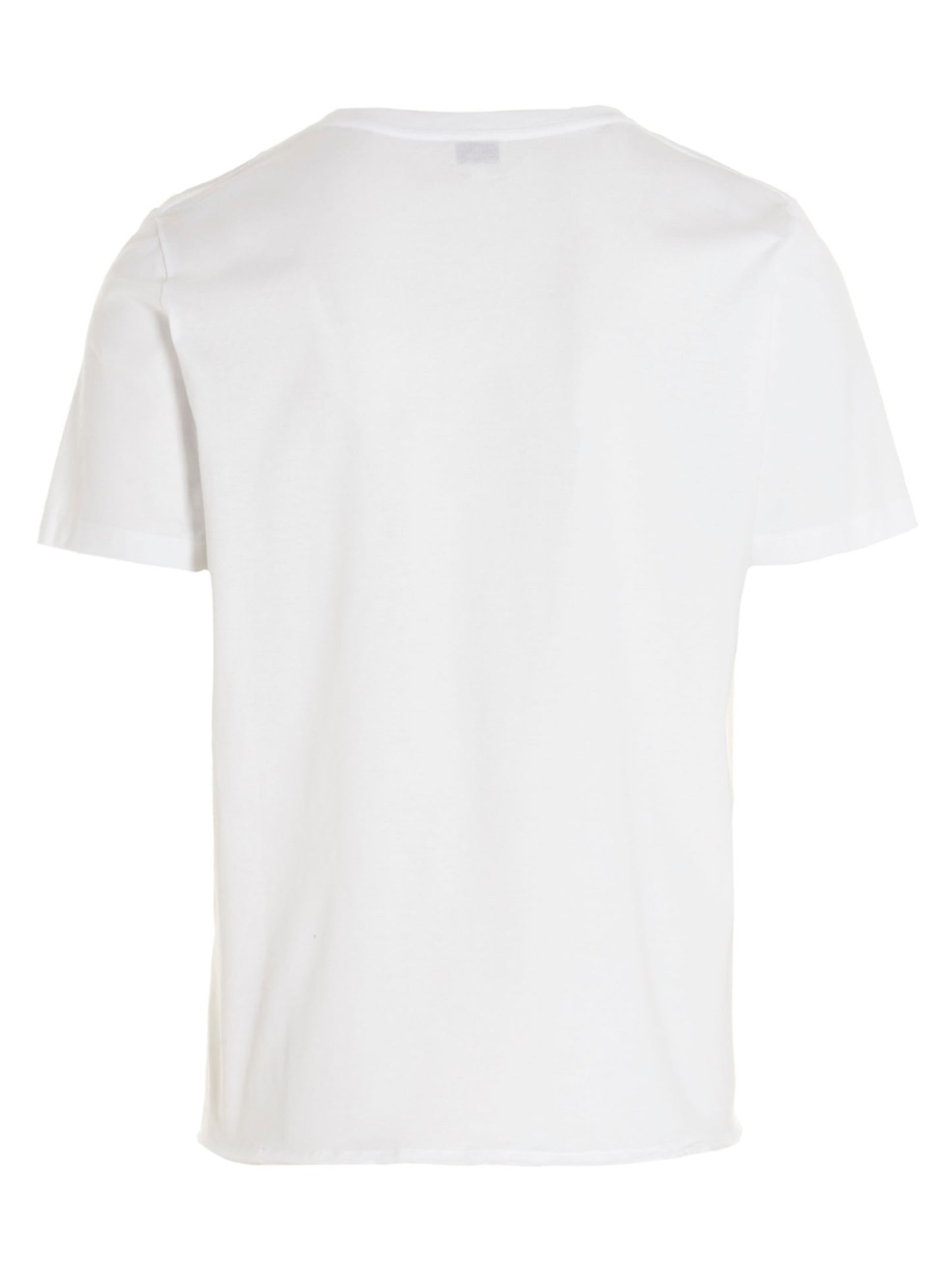 T-Shirt by Saint Laurent for men in cotton white & print showcases a chic silhouette, artfully detailed with a chic and for a chic finish.