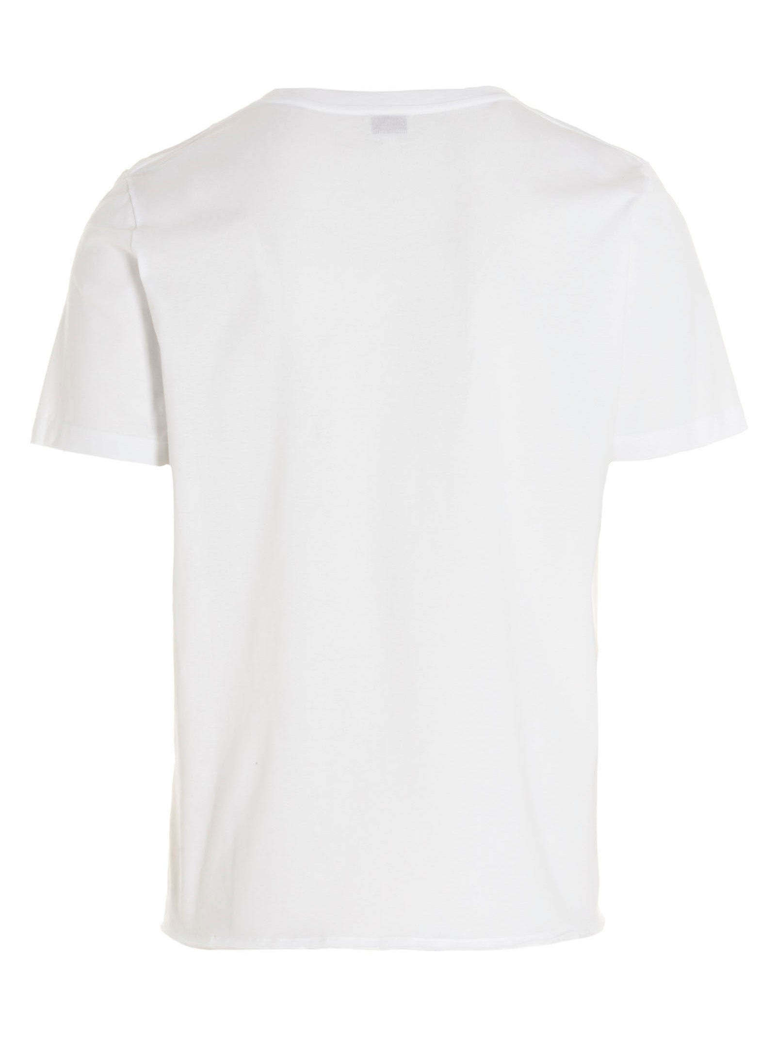 T-Shirt by Saint Laurent for men in cotton white & print showcases a chic silhouette, artfully detailed with a chic and for a chic finish.
