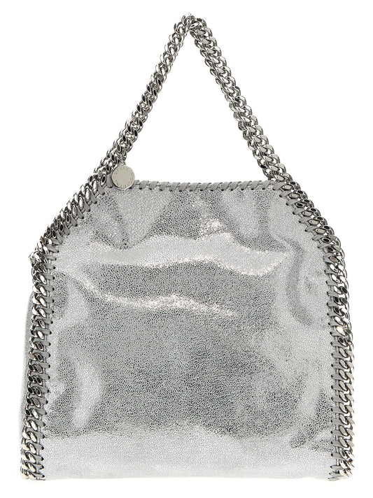 This Mini Handbag by Stella McCartney for women in polyester and silver presents a sculptural silhouette featuring a secure , ample , and versatile shoulder-strap & handle for a sculptural finish.