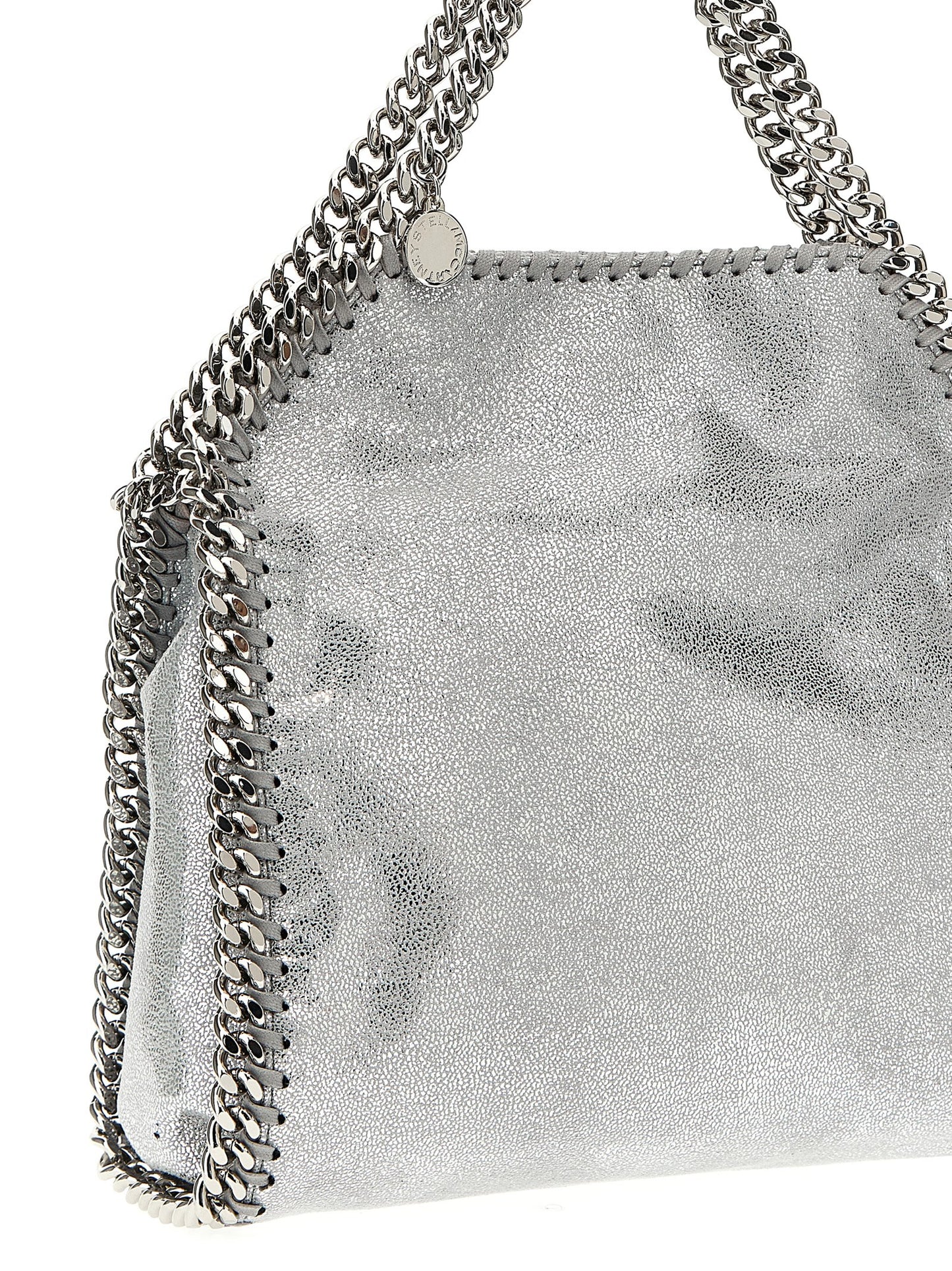 Mini Handbag by Stella McCartney for women in polyester silver features a refined silhouette, showcasing a secure , organized , and versatile shoulder-strap & handle for a refined finish.