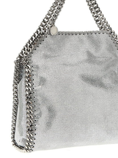 Mini Handbag by Stella McCartney for women in polyester silver features a refined silhouette, showcasing a secure , organized , and versatile shoulder-strap & handle for a refined finish.