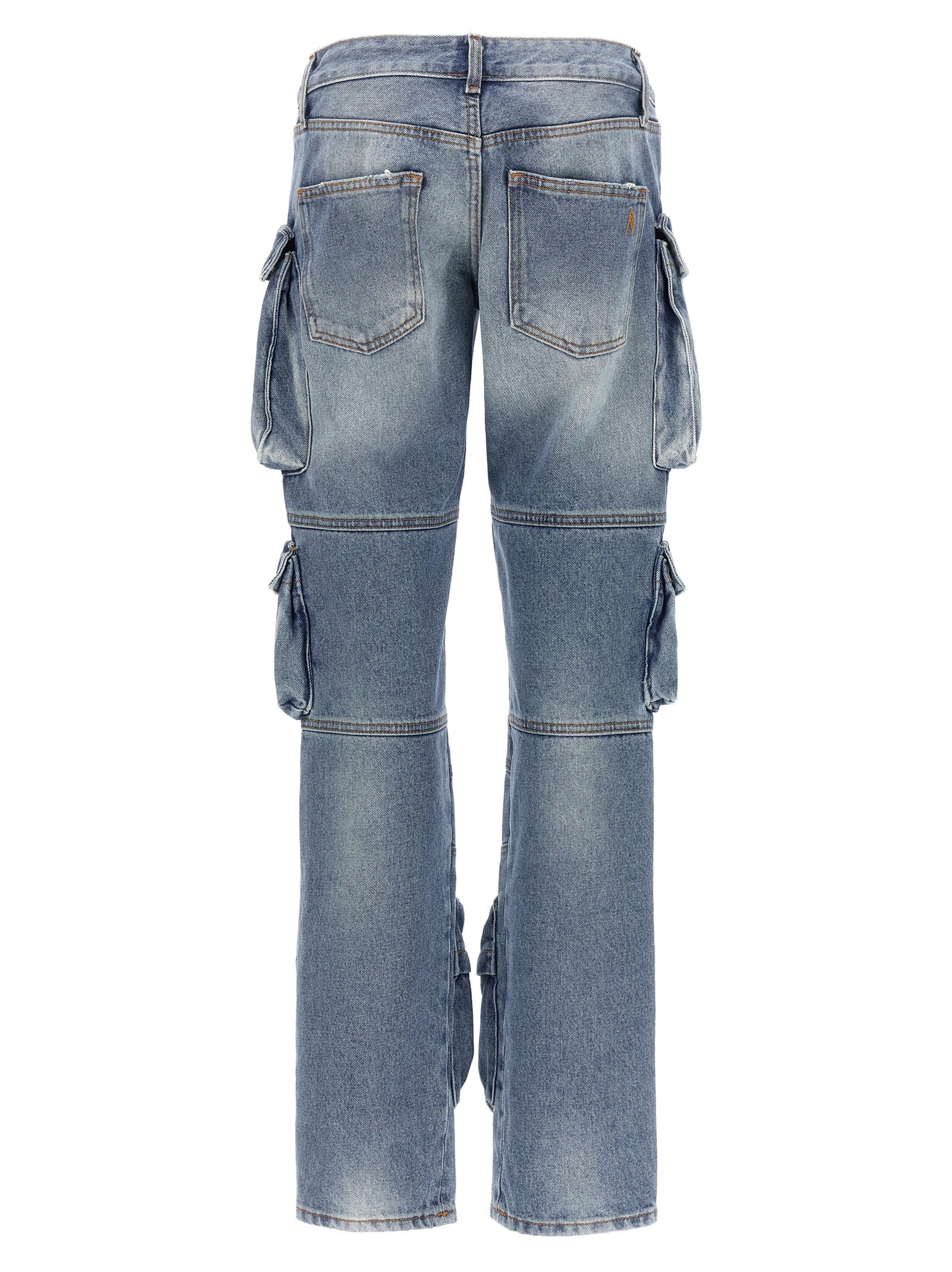 Cargo Pants by The Attico for women in denim cotton light-blue features a architectural skinny-leg & skinny with a architectural long and architectural low rise.