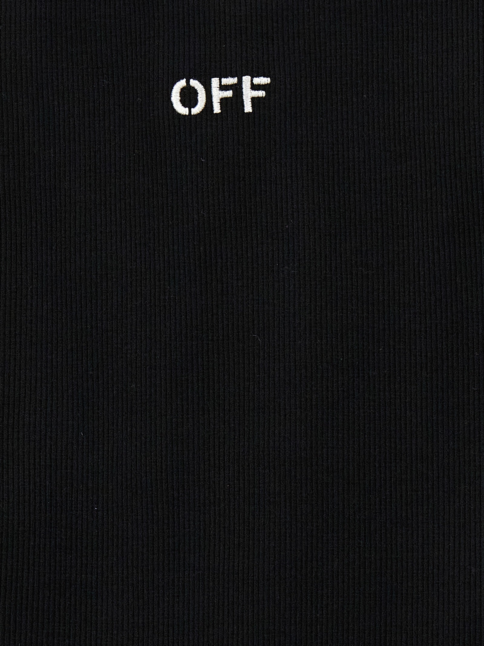 T-Shirt by Off-White for women in stretch cotton black & white showcases a unassuming silhouette, artfully detailed with a refined and unassuming for a sophisticated, contemporary look.