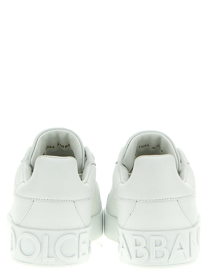 Sneakers by Dolce & Gabbana for women in calfskin leather white features an timeless silhouette from the Women's Low Top Calfskin Leather Sneakers collection, showcasing a signature low-top style with an timeless finish.