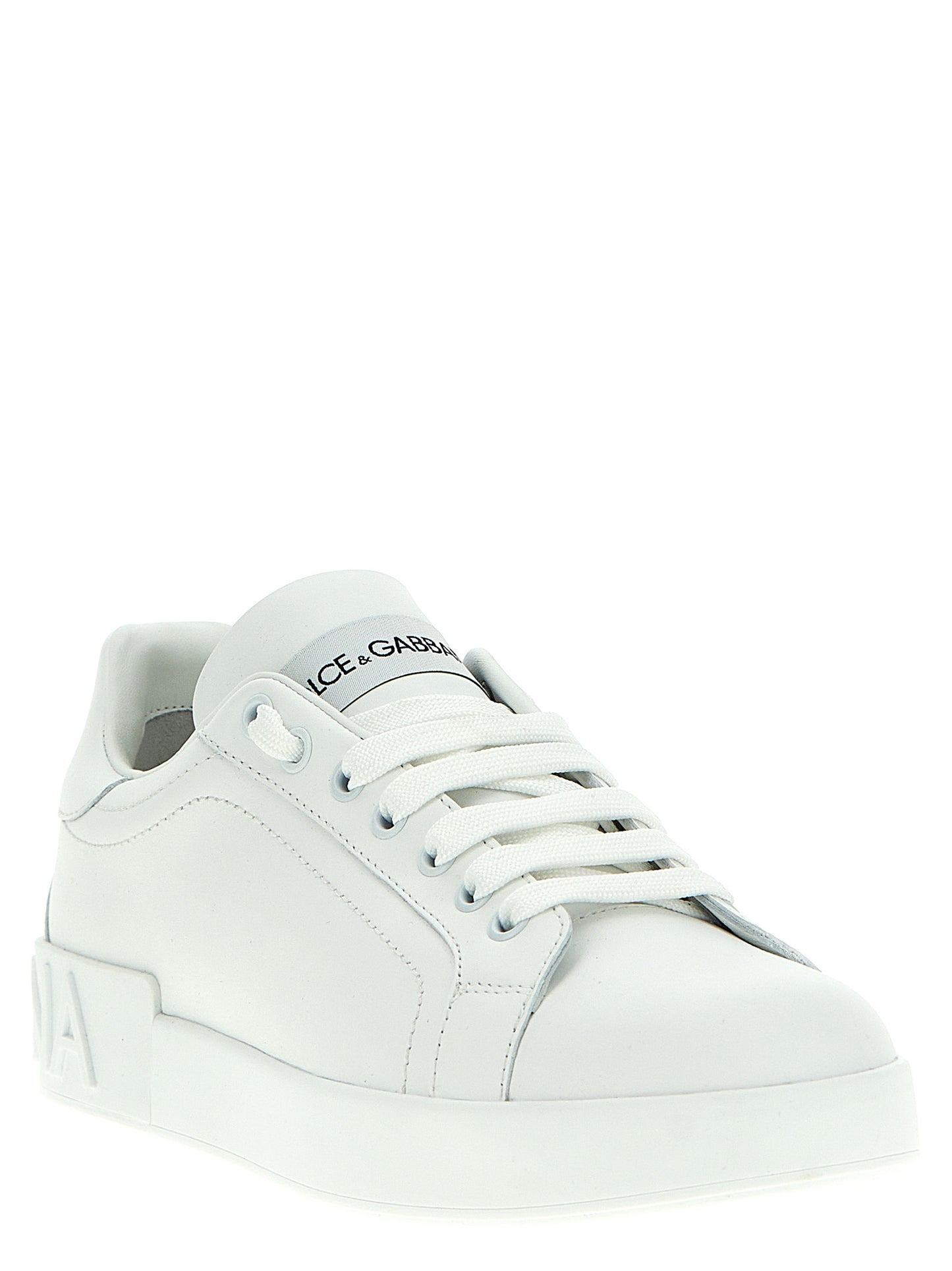 Sneakers by Dolce & Gabbana for women in calfskin leather white presents a impeccable silhouette as Women's Low Top Calfskin Leather Sneakers, expertly defined by a impeccable low-top style for a impeccable, high-fashion look.