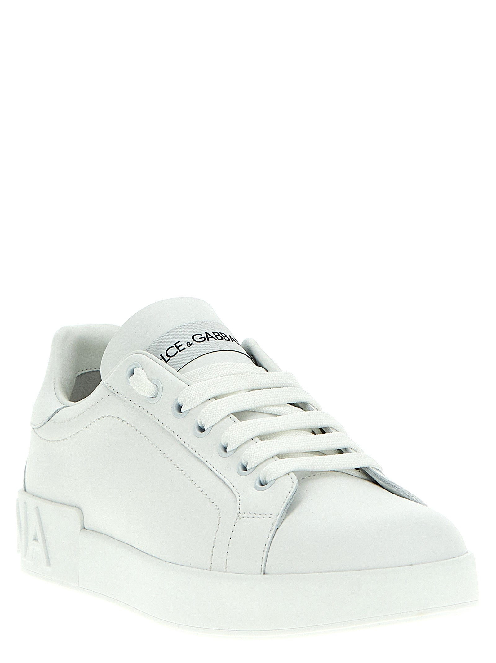 Sneakers by Dolce & Gabbana for women in calfskin leather white presents a impeccable silhouette as Women's Low Top Calfskin Leather Sneakers, expertly defined by a impeccable low-top style for a impeccable, high-fashion look.