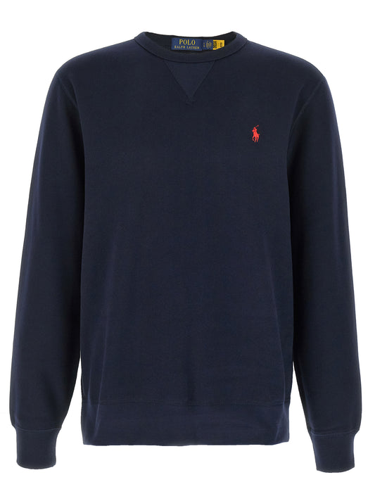 Sweatshirt by Polo Ralph Lauren for men in cotton polyester blue presents a smart casual silhouette, featuring a smart casual crew neckline and for a sophisticated look.