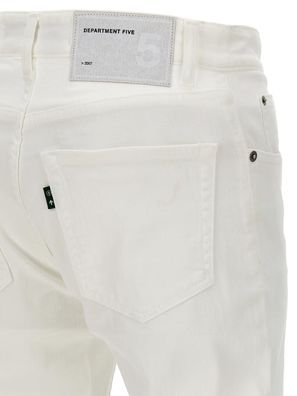 Jeans by Department 5 for men in stretch denim cotton white & signature features an sophisticated and straight-leg with a precise long, creating a sophisticated and sophisticated silhouette.