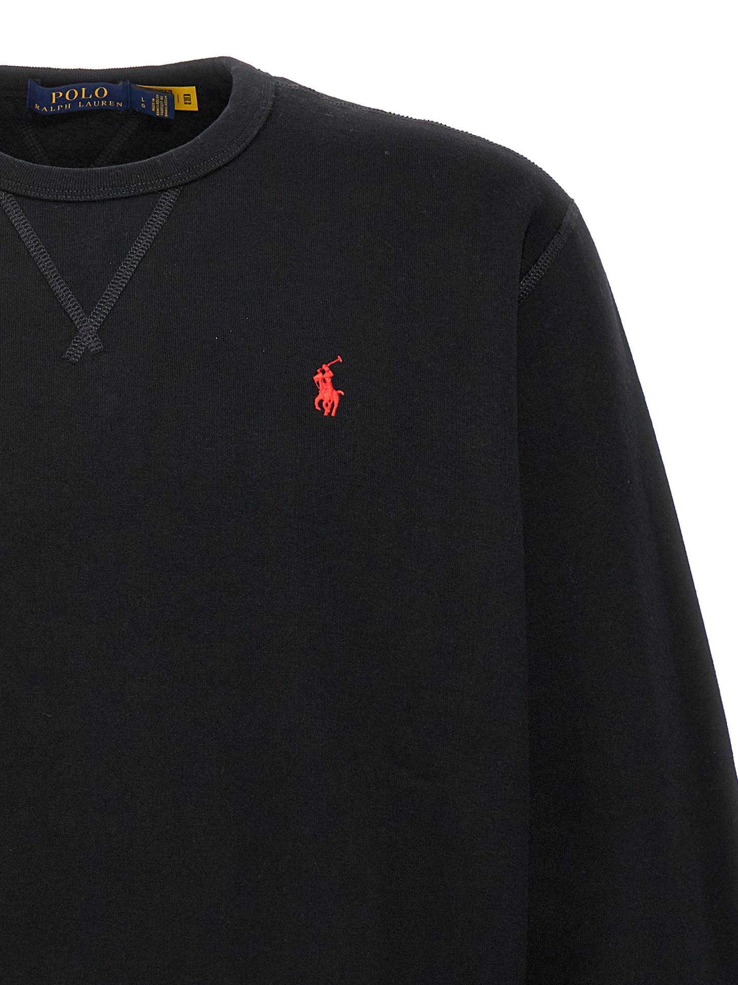 Sweatshirt by Polo Ralph Lauren for men in cotton polyester black features a unrivaled silhouette with a refined crew neckline and unrivaled detailing for a sophisticated look.
