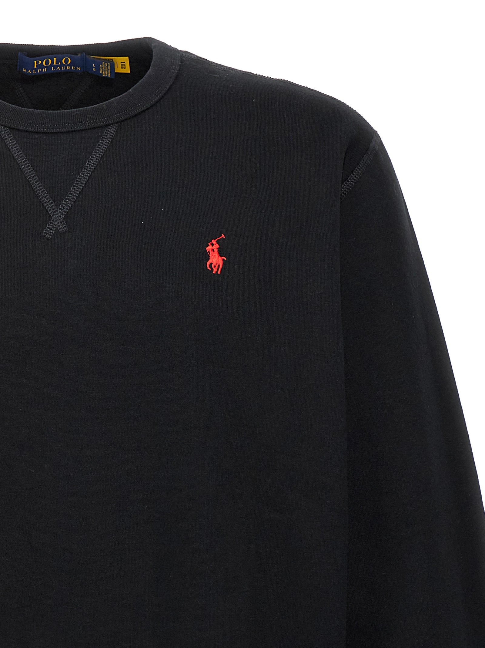 Sweatshirt by Polo Ralph Lauren for men in cotton polyester black features a unrivaled silhouette with a refined crew neckline and unrivaled detailing for a sophisticated look.