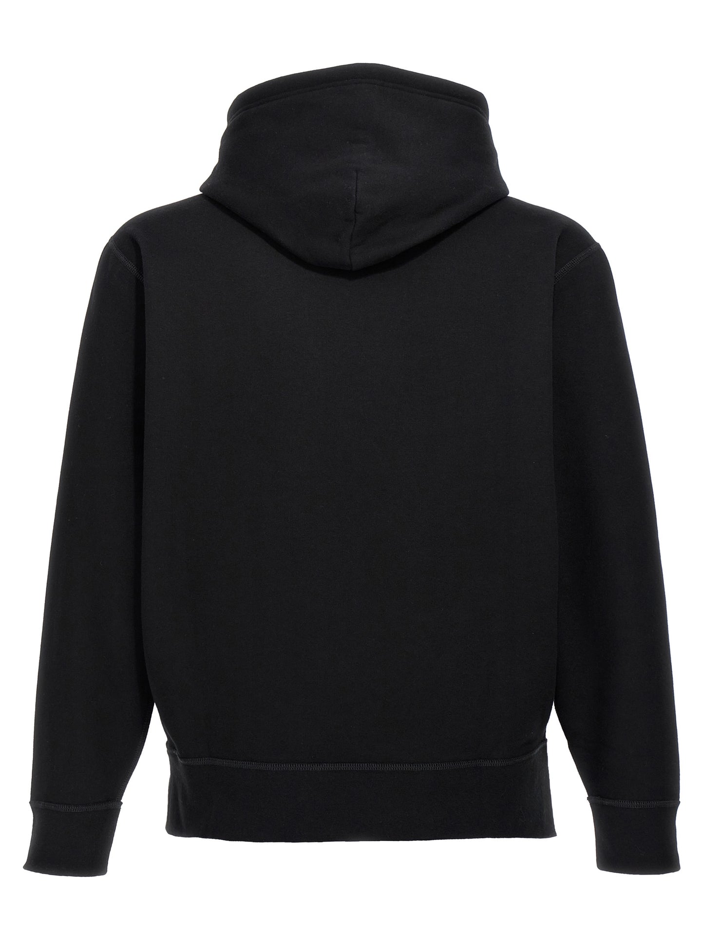Sweatshirt Hoodie by Polo Ralph Lauren for men in cotton polyester black & signature features a authentic silhouette, showcasing a sophisticated hooded neckline and authentic detail for a refined finish.